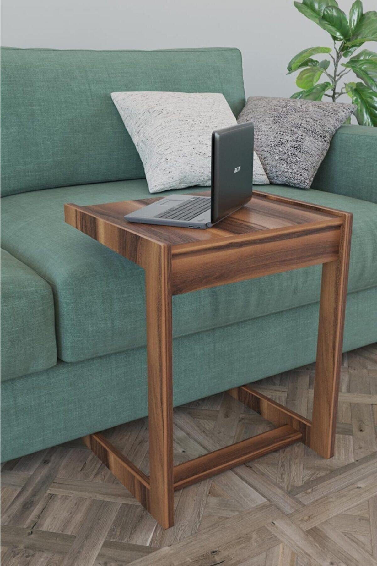 Wheeled Modern Wood C Coffee Table, Sofa Side Tables Etsy