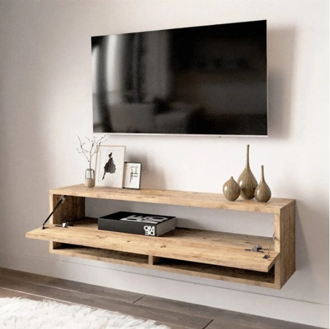 Wall Mounted TV Unit, Mini Tv Console, Colourful Tv Stand, Living Room ...