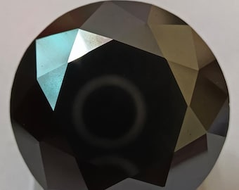 32x22mm Black Moissanite Gemstone: 119 ct Round Cut Loose Stone