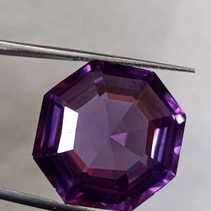 AAA+28 cts natural color-change alexandrite octagon cut loose gemstone for jewelery making