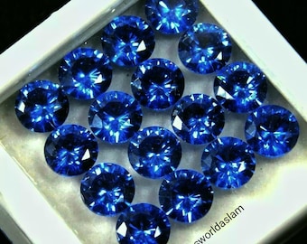7mm round natural blue sapphire lot 20 pcs loose gemstone