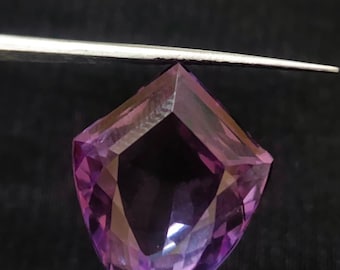 Natural 23.5 ct Color Change Alexandrite, Shield Cut Gemstone