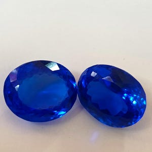 16 ct each pair natural blue tanzanite oval cut loose gemstone