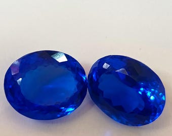 16 ct each pair natural blue tanzanite oval cut loose gemstone