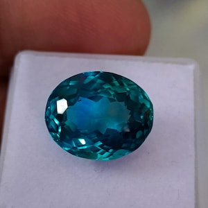 AAA+ 21 cts natural blue topaz oval cut loose gemstone, 18.50x15x9 MM loose topaz stone for ring & jewelery making