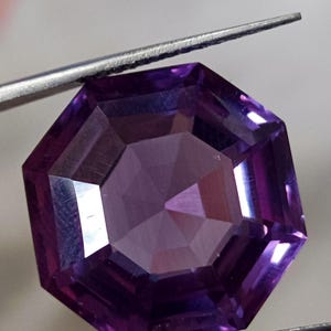 AAA+ 27.5 cts natural color-change alexandrite octagon cut loose gemstone for jewelery making