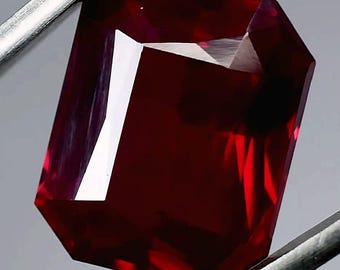 Natural Red Ruby Gemstone: Emerald Cut, 8-10 ct Loose Stone