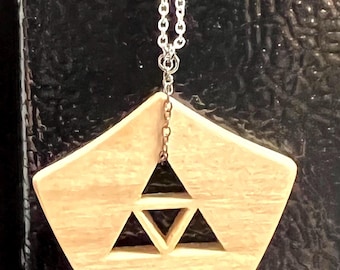 Tri-Force Wooden Necklace