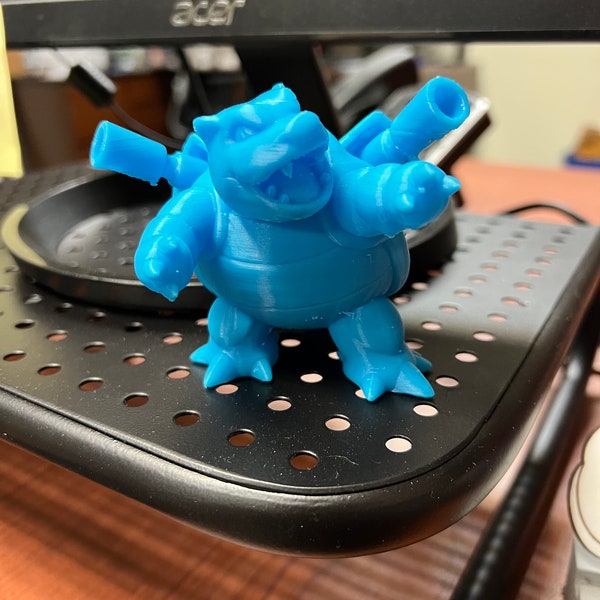 Blastoise PLA 3D printed figure - Glow in the Dark!