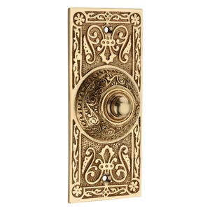 Vintage Victorian Brass Antique Door Bell Push Button - Elegant Retro Home Decor, Classic Hardware, Timeless -Doorbell Chime Push Button