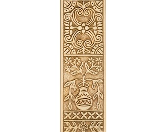 Solid Brass Broken Leaf Push Plate | Art Nouveau Floral Door Finger Plate | Antique Style Decorative Door Hardware