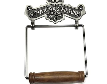 Vintage St Pancras Toilet Paper Holder: Victorian Bathroom Decor