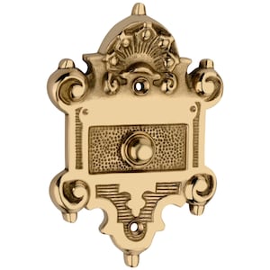Vintage Victorian Brass Decorative Door Bell Push Button - Elegant Retro Home Decor, Classic Hardware, Elegant Designed- Premium Door Bells