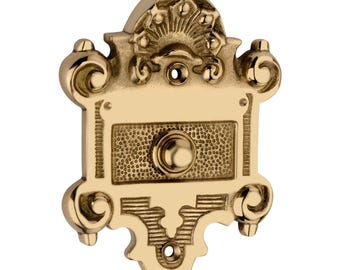 Vintage Victorian Brass Doorbell Push Button - Elegant Home Decor