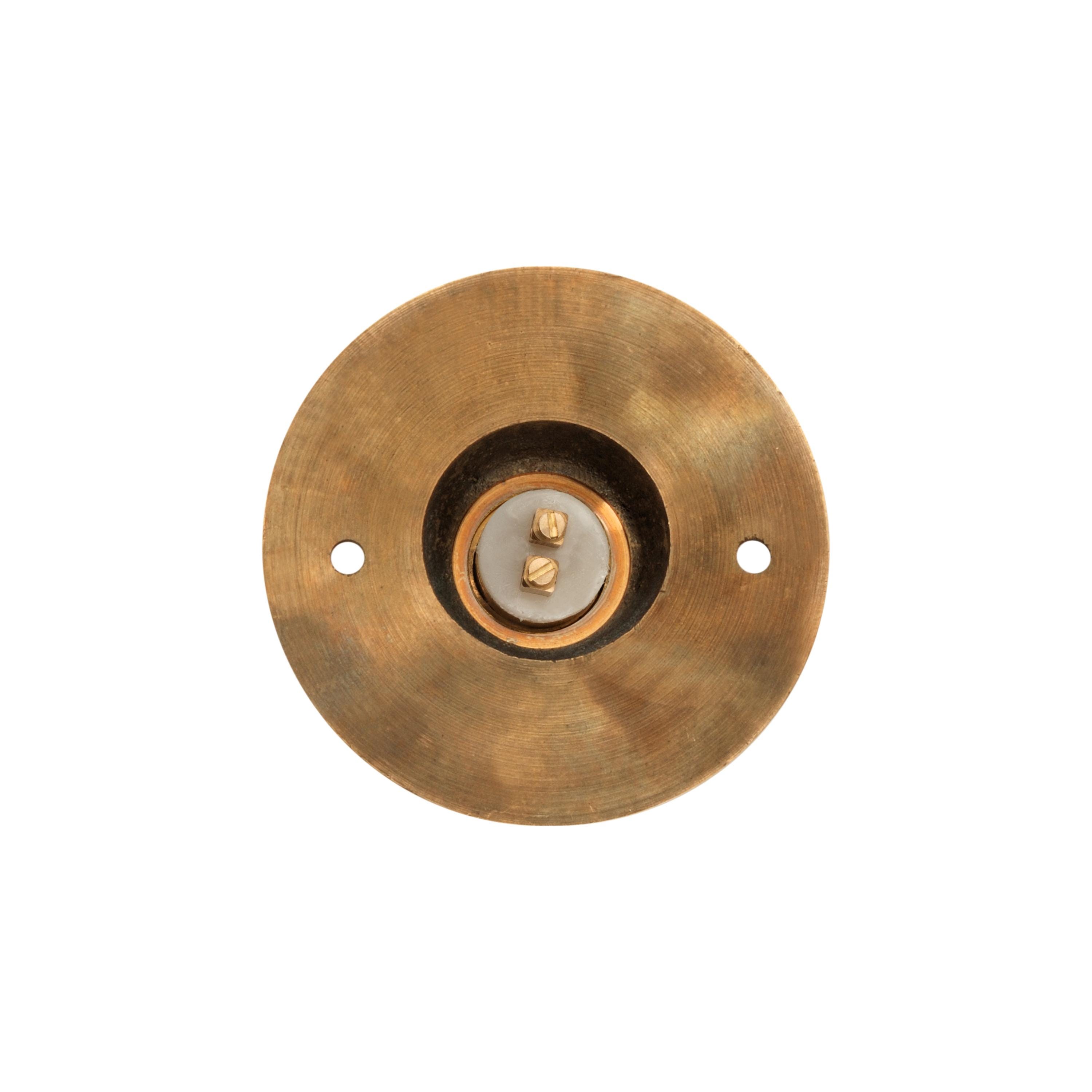 Prrss Bell Button Vintage Solid Brass 'press' Bell Push - Edwardian Doorbell Button - Etsy