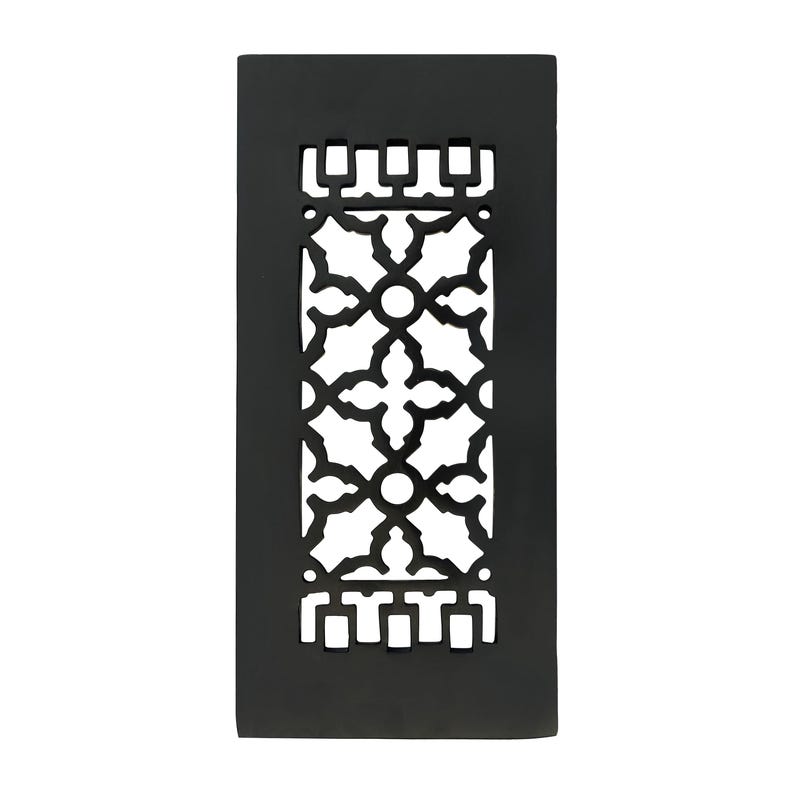 Victorian Cast Iron Floor Grille: Rustic Matte Black Air Vent Cover - Etsy