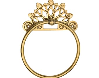 Polished Brass Towel Ring: Victorian Style Bathroom Decor