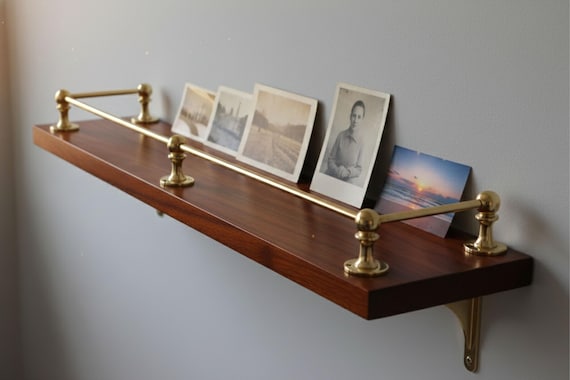 Solid Brass Gallery Rail for Cabinets & Shelves | Brass Shelf Edge Railing | Vintage Furniture Trim Hardware