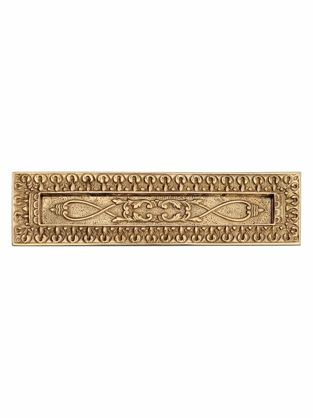 Plaque De Boîte Aux Lettres En Laiton Massif - Style Victorien Avec Heurtoir - Ironmongery World