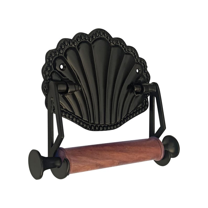 Toler Rool Shells Vintage Solid Brass Shell Toilet Roll Holder: Nautical Coastal Decor - Etsy