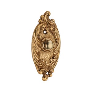 Vintage Victorian Oval Brass Antique Door Bell Push Button - Elegant Retro Home Decor, Classic Hardware, Timeless Design- Premium Door Bell