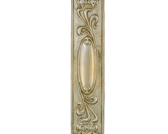 Solid Brass Tulip Art & Decor Push Plate -Decorative Door Hardware for Coastal or Rustic Home Decor-Premium Quality Door Hardware.