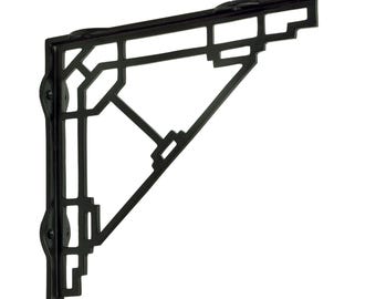 Regalhalterungen im Mission Style: Strapazierfähiges Schmiedeeisen, Antikschwarz