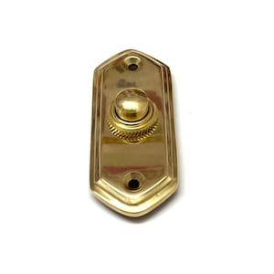 Vintage Victorian Brass Antique Door Bell Push Button - Elegant Retro Home Decor, Classic Hardware, Timeless Design