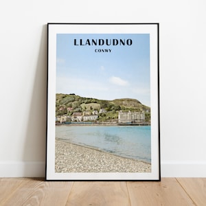 Llandudno Print, Seaside Town, Conwy, South Wales Wall Art, Home Decor Poster, Travel Printable Digital Download