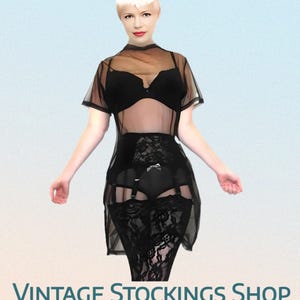 See through T Shirt dress Sheer Black NEW Size XL