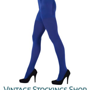 Royal Blue Rajstopy Rajstopy 60 Denier S-XL Nowe wyprodukowane w Wielkiej Brytanii