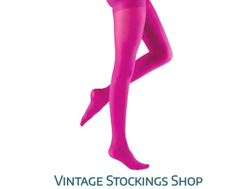 Pink Tights Pantyhose 40 Denier One Size Vintage