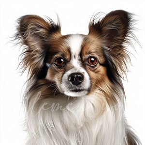 Papillon Dog Clipart, 12 JPG de alta calidad, Animal Jpg, Dog Clipart, Arte de papel digital, Fabricación de tarjetas, Descarga digital para uso comercial