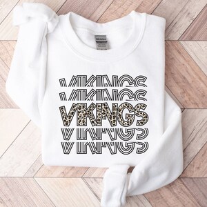 Vikings Stacked Svg, Vikings Leopard Png, Mascot Sublimation, Pride Mascot, School Pride Svg, Vikings Svg, School Spirit Svg, Silhouette