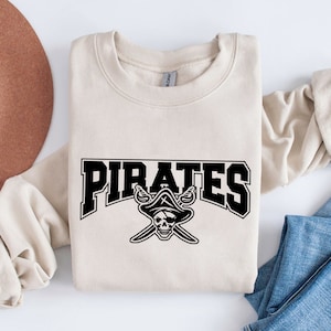 Pirates Mascot Svg, Pirates Svg, Digital Download, Mascot Sublimation, Pride Mascot, School Pride Svg, Team Spirit Svg, Silhouette Files