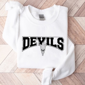 Devils Mascot Svg, Devils Svg, Digital Download, Mascot Sublimation, Pride Mascot, School Pride Svg, Team Spirit Svg, Silhouette Files