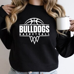 Bulldogs Basketball Net Svg, Bulldogs Svg, Team Spirit Svg, Digital Download, School Mascot Svg, Game Day Svg, Silhouette, Cricut Cut Files image 3