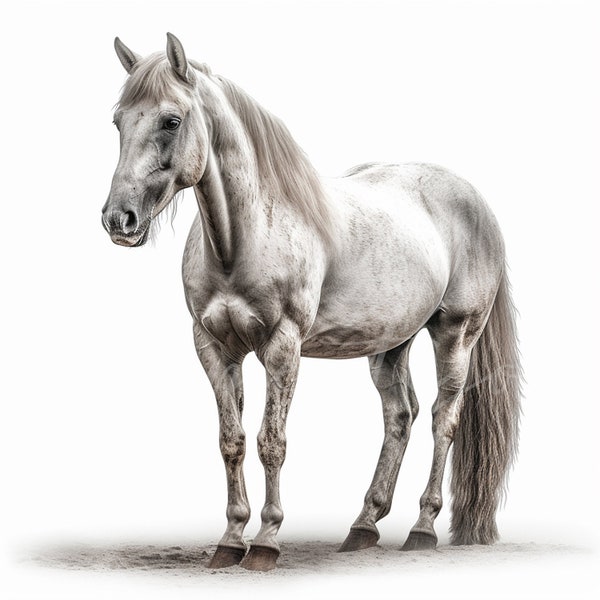 Camargue Clipart, 12 hochwertige JPGs, Tier Jpg, Pferd Clipart, digitales Papierhandwerk, Kartenherstellung, digitaler Download für kommerzielle Nutzung