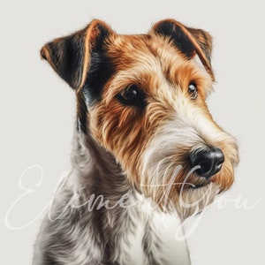 Fox Terrier Clipart, 12 JPG di alta qualità, Clipart per cani, Digital Paper Craft, Card Making, Download digitale per uso commerciale