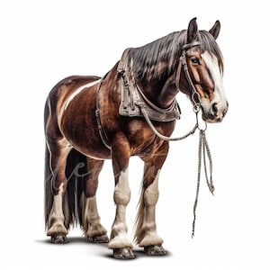 Clydesdale Clipart, 12 hochwertige JPGs, Tier Jpg, Pferd Clipart, digitales Papierhandwerk, Kartenherstellung, digitaler Download für kommerzielle Nutzung