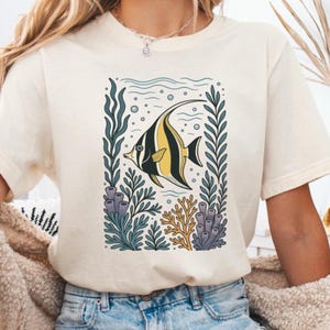 Cute Moorish Idol Shirt, Moorish Idol T-shirt, Moorish Idol Lover, Aquatic Plants Tshirt, Ocean Conservation Tee, Marine Biologist Gift