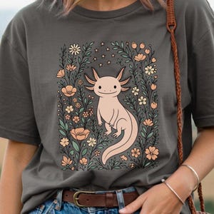 Niedliches Axolotl Shirt, Axolotl T-shirt, Axolotl Liebhaber T-Shirt, Salamander Tshirt, Amphibien T-Shirt, Kawaii Axolotl Geschenk