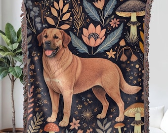 Geweven broholmer deken, bloementapijt hond, cadeau hondeneigenaar, cadeau-idee hond moeder