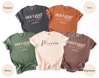Endometrial Cancer Awareness Shirt, Personliazed Family Group Tees, Comfort Colors Support Team Shirts