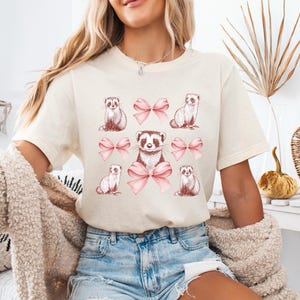 Coquette Ferret Shirt, Ferret Owner Gift, Nature Lover Tee, Cute Ferret Tshirt, Ferret Mom Gift