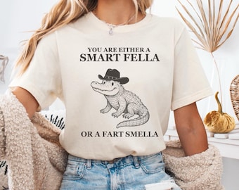 Retro Smart Fella Croc 90’s Shirt, Alligator T-shirt, Crocodile Lover Vintage Tee, Croc Funny Gift, Alligator Aesthetic Graphic Tee