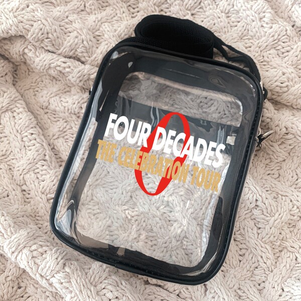 Four Decades Tour Clear Stadium Bag - Arena Approved Bag - Four Decades The Celebration Tour