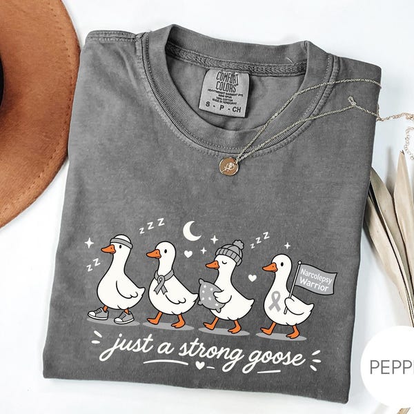 Narcolepsy Awareness Shirt, Goose Warrior Tee, Comfort Colors Vintage Style Graphic Tee