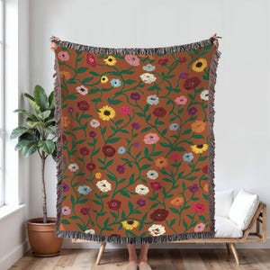 Piano Floral Blanket - Surprise song Woven Tapestry - Piano flowers woven tapestry - The Eras Throw Wall Decor - Subtle Souvenir