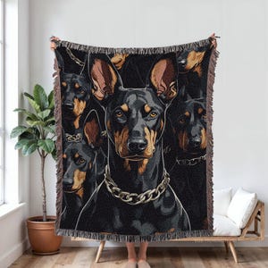 ラグ・カーペット FEROCIOUS doberman jacquard blanket rug This item is unavailable - Etsy FEROCIOUS doberman jacquard